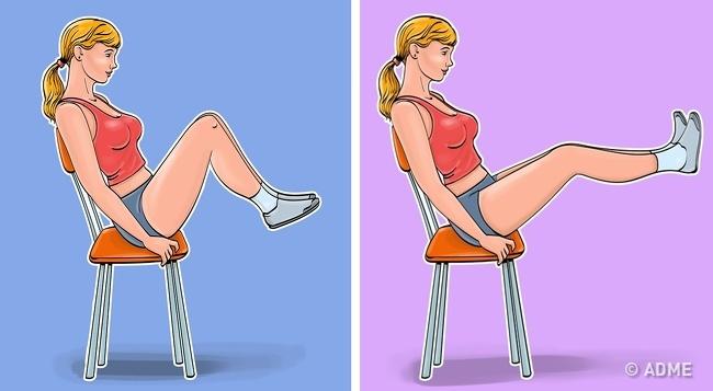 7 упражнений для плоского живота и тонкой талии, которые можно делать не вставая со стула 5-101-1073110