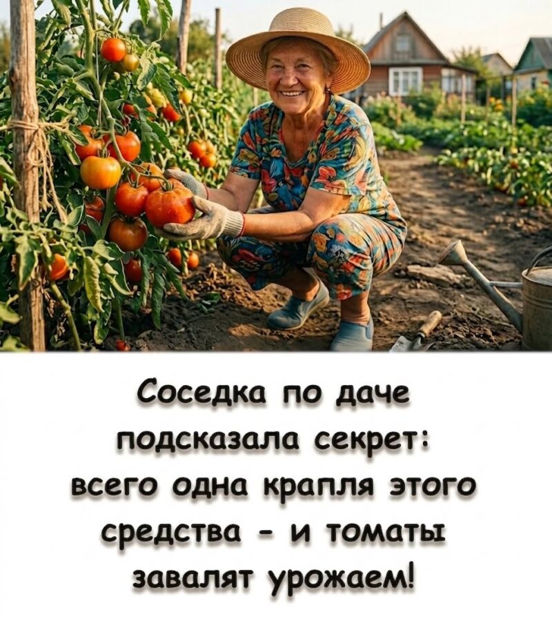 Соседка по даче подсказала секрет: всего одна капля этого средства — и томаты завалят урожаем! Соседка по даче подсказала секрет: всего одна капля этого средства — и томаты завалят урожаем!
