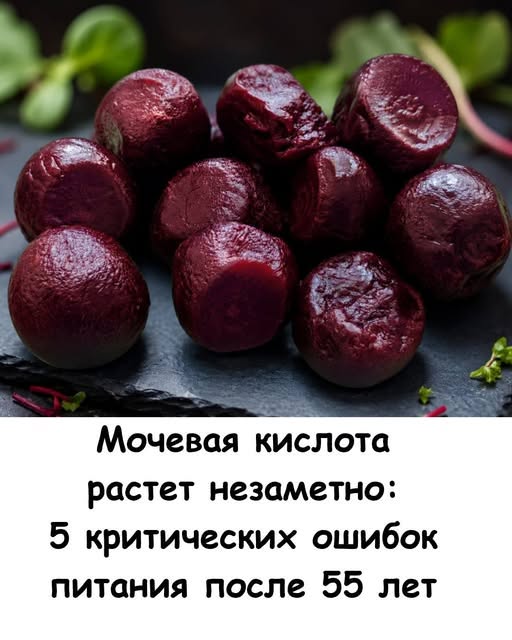 Уровень мочевой кислоты повышается постепенно и часто без симптомов: пять ошибок в рационе, от которых стоит отказаться после 55 лет.