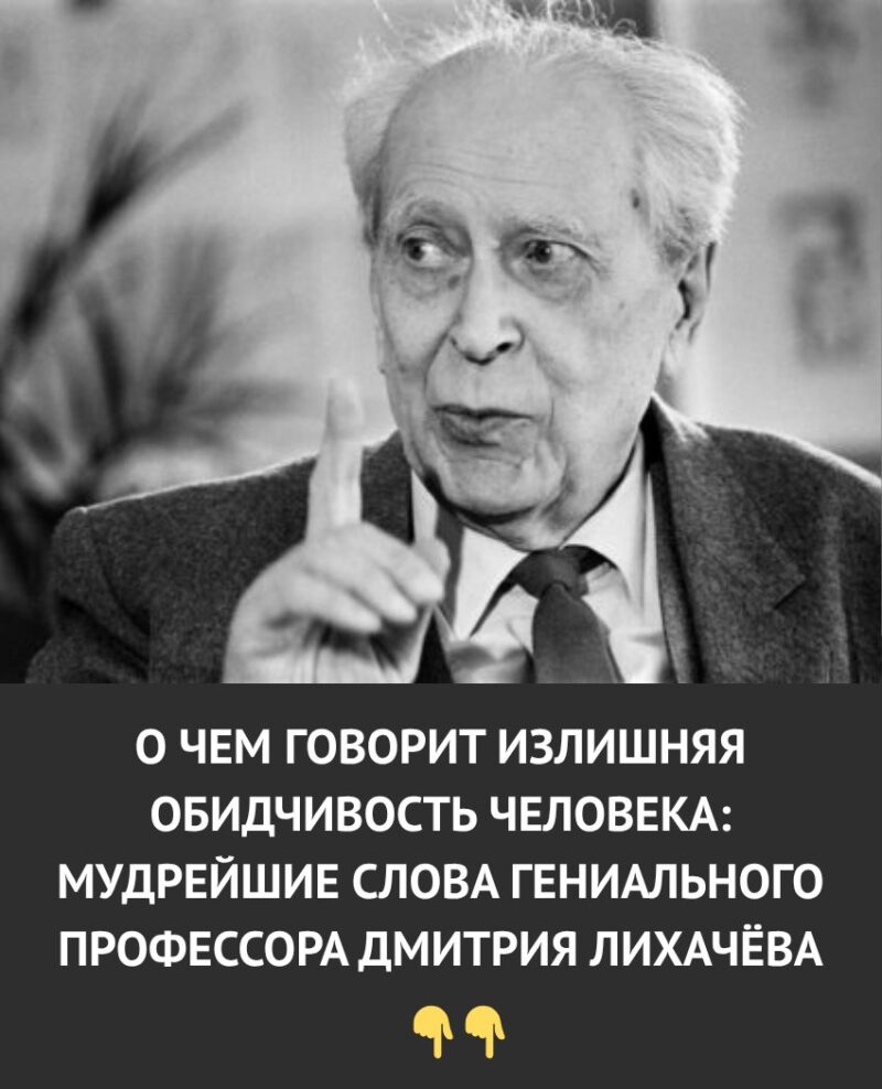 Что означает чрезмерная обидчивость и откуда она берется — мудрые слова великого профессора Дмитрия Лихачева