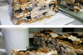 Изысканный торт без выпечки с черносливом и орехами!